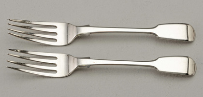 Cape Silver Konfyt Forks (Pair) - Cape Stub, William Moore